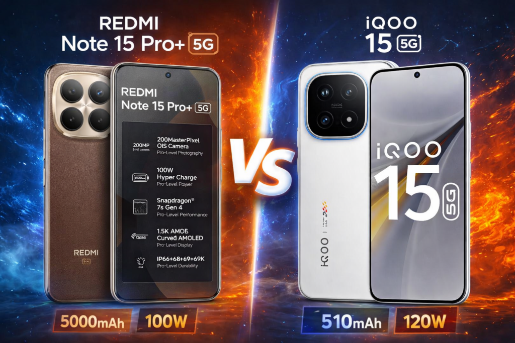 iQOO 15 vs Redmi Note 15 Pro Plus comparison
