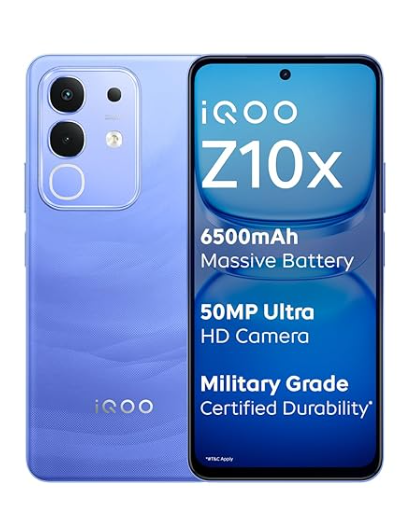 iQOO Z10x 5G massive 6500mAh battery