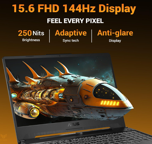 ASUS TUF A15 RGB keyboard and 144Hz display