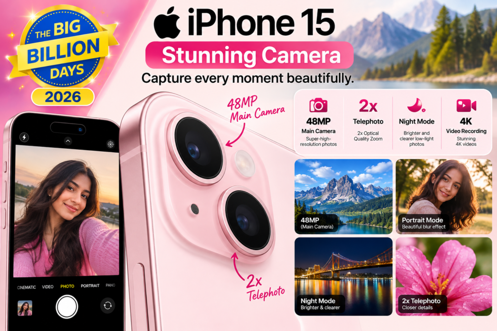 iPhone 15 48MP dual rear camera