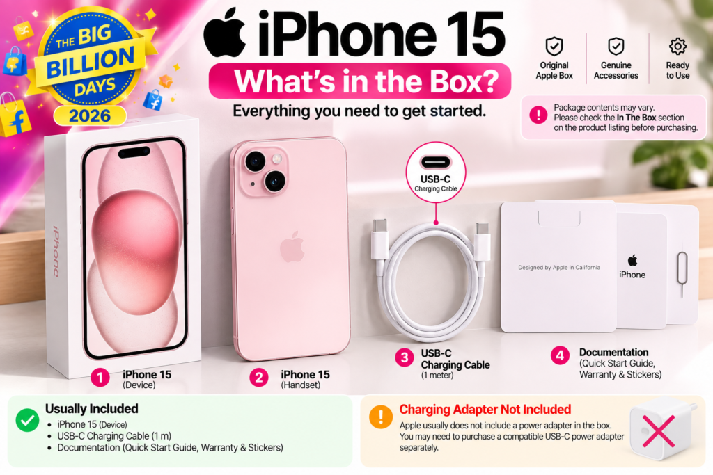 iPhone 15 box contents USB C cable
